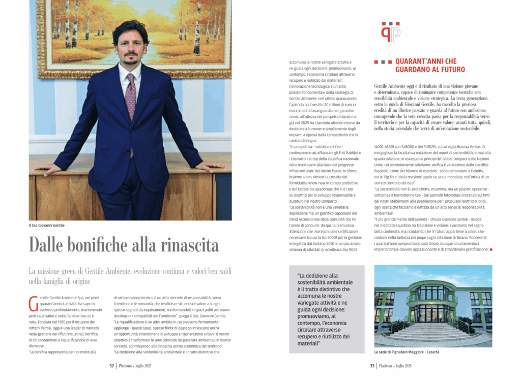 rivista platinum gentile ambiente
